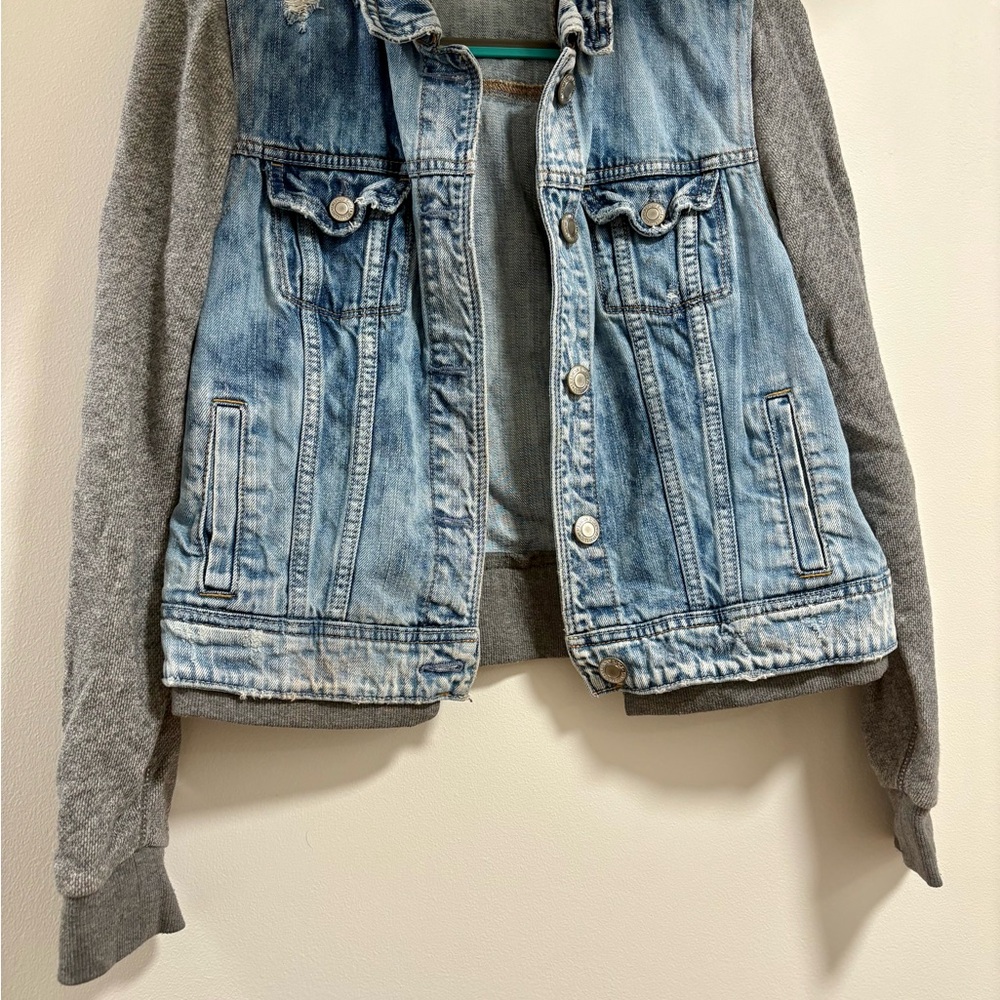 American Eagle Outfitters Denim and Gray Jacket